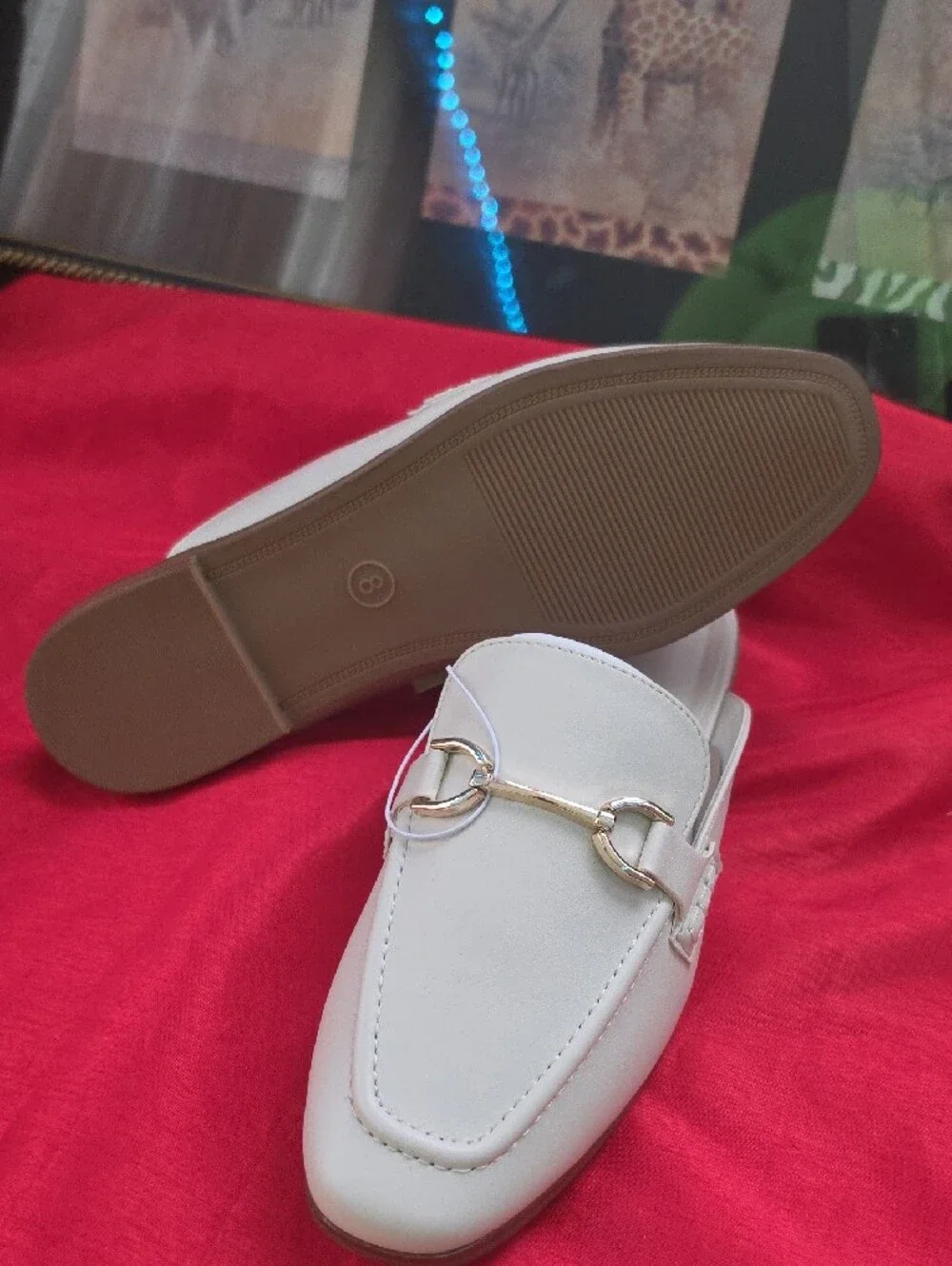 a new day Cream Slip-On Mule Loafers with Gold Accent - Picture 3 of 4